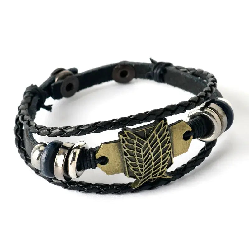 Anime Woven Cowhide Bracelet – Multilayer Buckle Gift (ONLINE ORDER ONLY)