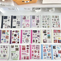 18Pc Set Japanese Y2K Cute Sticker Double Transparent Die cut Sticker Journal Handbook Scrapbooking Decoration Sticker Kids Gift (ONLINE ORDER ONLY)