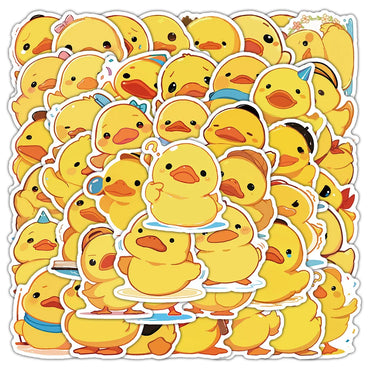 10/30/50PCS Little Yellow Duck Stickers Cute Animal Graffiti Sticker Cartoon Meme DIY Luggage Laptop Phone Guitar Car Sticker (ONLINE ORDER ONLY)