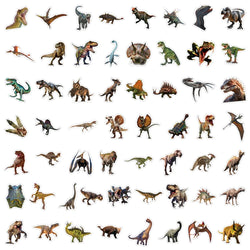 10/30/50/110PCS Jurassic Dinosaur Stickers Cool Realistic Animal Decoration DIY Kids Toys Laptop Phone Guitar Car Bike Sticker (ONLINE ORDER ONLY)
