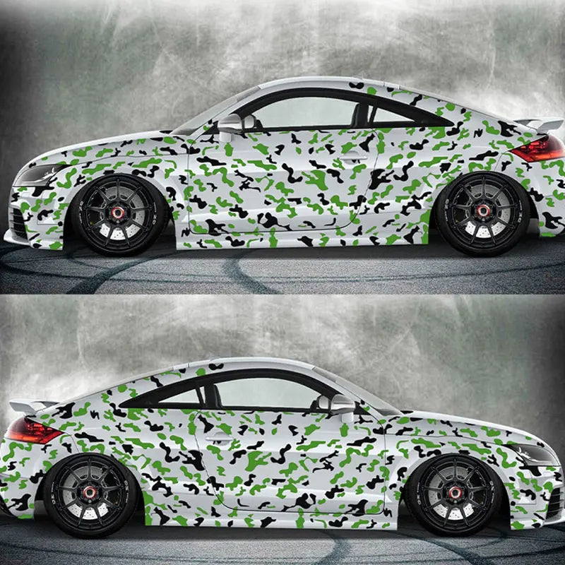 Competition Car Sticker External Accessories Decoration Side Car Side Camouflage Stickers Racing Style Die Cutting Vinyl Decals (ONLINE ORDER ONLY)