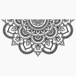 Half Mandala Car Sticker Decoration Window Bodywork Styling Motorcycle Accessories Die Cutting Vinyl Decals (ONLINE ORDER ONLY)