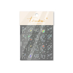 Summer Beach Ocean Water Ripples Flash Star Shell Starfish Conch Seasnail Soft Relief Decoration Nail Art Sticker Manicure Decal (ONLINE ORDER ONLY)