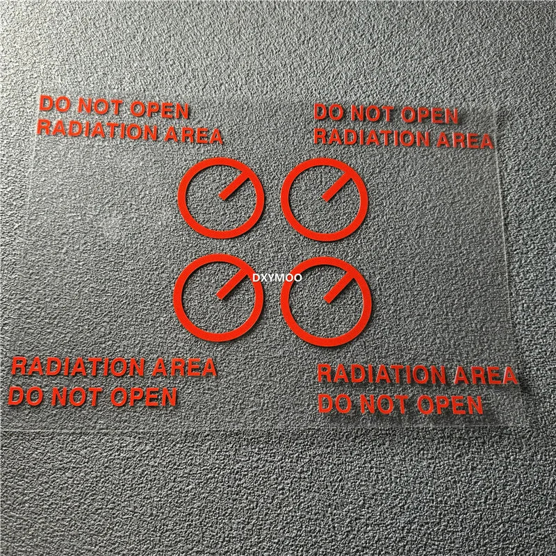 Car Stickers for Anime Do Not Open Radiationarea Warning Decal Motor Body Helmet Applique Auto Window Body Decals Vinyl (ONLINE ORDER ONLY)
