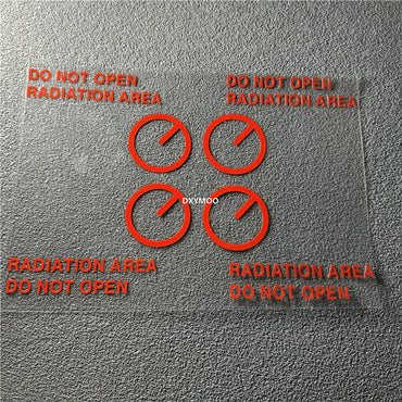 Car Stickers for Anime Do Not Open Radiationarea Warning Decal Motor Body Helmet Applique Auto Window Body Decals Vinyl (ONLINE ORDER ONLY)