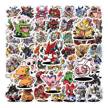 10/30/55PCS Digimon Cartoon Stickers Kids Toys Sticker Scrapbook Luggage Laptop Guitar Car Bike Skateboard Japan Anime Decals (ONLINE ORDER ONLY)