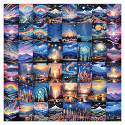 Aesthetic Night Sky Stickers for Scrapbooking, Laptop, Phone, Skateboard, Luggage - 10/30/60pcs (Online Order Only)