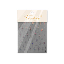Gold Silver Star Laser Pink Colorful Glitter Starlight Sparkle Rhinestones Relief Nail Art Decorations Stickers Manicure Decals (ONLINE ORDER ONLY)