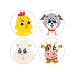100-500pcs 1inch Cartoon Animal Children Sticker Label Thank You Cute Toy Game Sticker DIY Gift Sealing Label Decoration Supp (ONLINE ORDER ONLY)