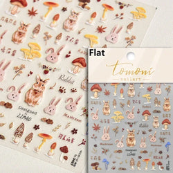 Charming Sunflower Rabbit Pumpkin Squirrel Pinecone Deciduous Produce Good Harvests Cookie Nail Art Sticker Decoration Decals (ONLINE ORDER ONLY)