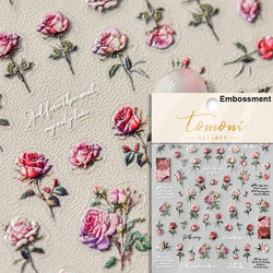 Retro Rose Gold Silver Totem Picture Photo Frame Flower 5D Self Adhesive Nail Art Stickers 5D Shiny Rhinestone Manicure Decals (ONLINE ORDER ONLY)