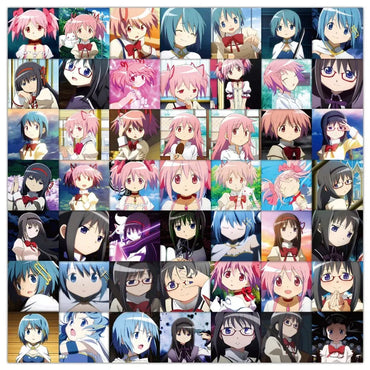 80pcs Puella Magi Madoka Magica Stickers for Luggage, Water Cup, Phone, Laptop, Refrigerator (ONLINE ORDER ONLY)