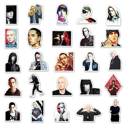 Cool White Detroit Rapper Eminem Hip Hop Sticker Packs (ONLINE ORDER ONLY)