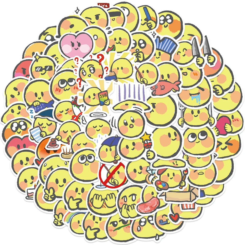 80Pcs Cute Cartoon Stickers for Scrapbook, Bike, Phone, Luggage, Skateboard, Laptop, Car Decals (Online Order Only)