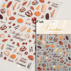Autumn Fall Maple Leaves Ginkgo Leaf Osmanthus Chrysanthemums Rabbit Bunny Plant Flower Relief Nail Art Sticker Decoration Decal (ONLINE ORDER ONLY)