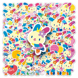 50Pcs Kawaii Rabbit Waterproof Vinyl Stickers for Skateboard Snowboard (Online Order Only)