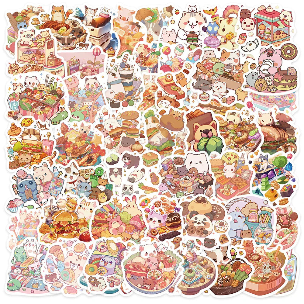 Kawaii Cartoon Animal Cat Stickers Decals for Laptop Phone Notebook (ONLINE ORDER ONLY)