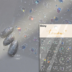 Summer Beach Dreamy Water Bubble Mermaid Shell Conch Starfish Jellyfish Soft Relief Decoration Nail Art Stickers Manicure Decals (ONLINE ORDER ONLY)