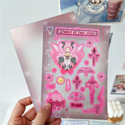 Cute Retro Comic Girl Stickers Diary Scrapbooking DIY Album Decoration Sticker Couple Aesthetic Kawaii Stationery Stick Label (ONLINE ORDER ONLY)