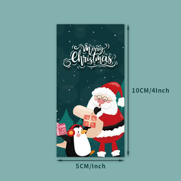 10-50pcs Merry Christmas Stickers 5*10cm Red Christmas Gift Decor Seal Stickers Cute Santa Stickers Stationery Supplies (Online Order Only)