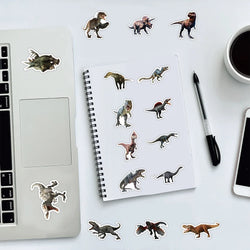 10/30/50/100PCS Jurassic Dinosaur Stickers Realistic Animals Decals DIY Notebook Skateboard Phone Laptop Bike Graffiti Kids Toys (ONLINE ORDER ONLY)