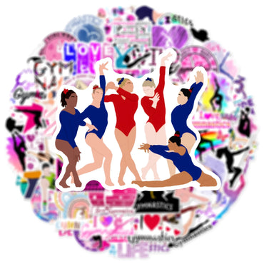 10/50pcs Cool Sports Gymnastics Stickers Aesthetic Waterproof Graffiti DIY Water Bottle Phone Luggage Laptop Sticker Decals Toy (ONLINE ORDER ONLY)