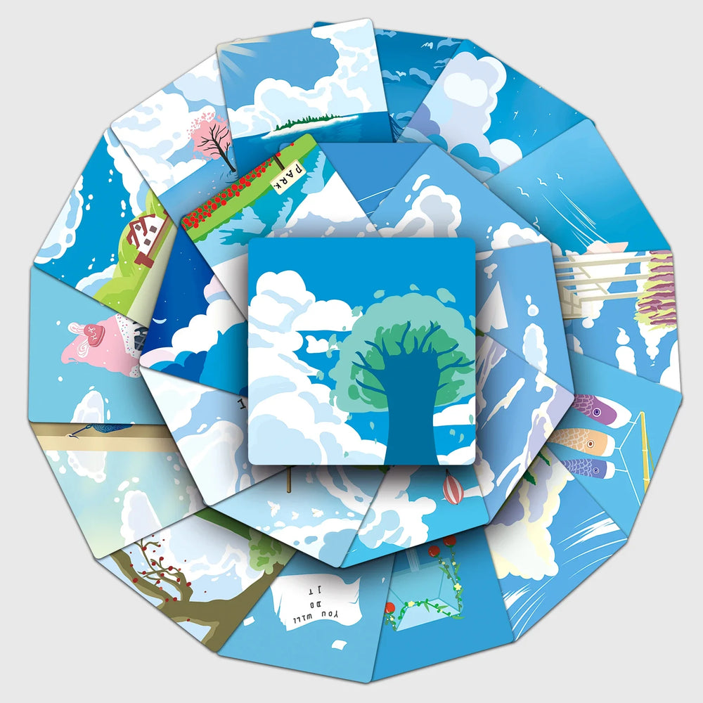 50Pcs Blue Sky Cloud Cartoon Waterproof Vinyl Stickers for Skateboard Snowboard (Online Order Only)