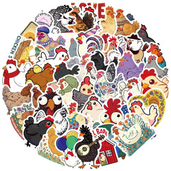 Cute Animal Waterproof Stickers for Laptop, Motorcycle, Luggage, Snowboard, Fridge, Car - 10/30/50Pcs (ONLINE ORDER ONLY)