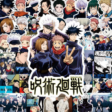 80PCS Anime Jujutsu Kaisen Cartoon Stickers Cool Itadori Yuji Satoru Gojo Graffiti Decals Sticker for Phone Luggage Laptop (Online Order Only)