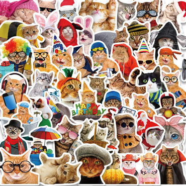 50PCS Kawaii Cat Stickers for Phone, Luggage, Notebook, Laptop, Kids Toy (ONLINE ORDER ONLY)
