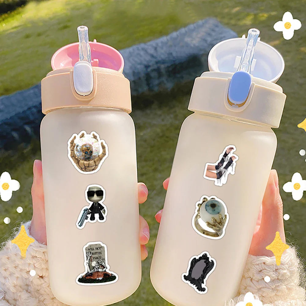 10/30/60PCS Horror Ghost Cartoon Stickers Graffiti Hallowmas Decoration Decals Toys DIY Suitcase Phone Car Laptop Fridge Sticker (ONLINE ORDER ONLY)