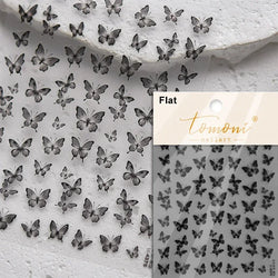 Butterfly Rose Laser Jelly Hot Stamping Lace Letter Flower Love Heart Bowknot 5D Self Adhesive Nail Art Stickers Manicure Decals (ONLINE ORDER ONLY)