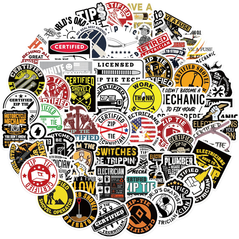 Zip Tie Stickers Decals for Skateboard Laptop Phone Suitcase Bike (ONLINE ORDER ONLY)