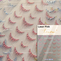 Golden Ink Brush Hot Stamping Irregular Lines Texture Sensation Moon Advanced Feeling Adhesive Nail Art Sticker Manicure Decals (Online Order Only)