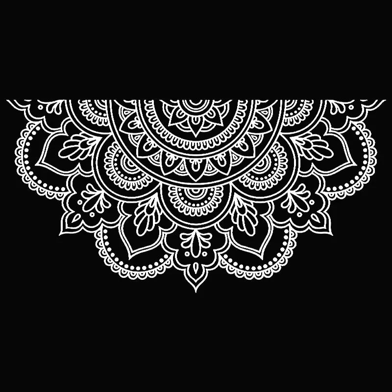 Half Mandala Car Sticker Decoration Window Bodywork Styling Motorcycle Accessories Die Cutting Vinyl Decals (ONLINE ORDER ONLY)