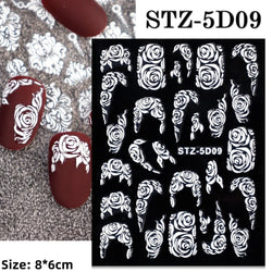 Cute Deer Christmas Nail Stickers 5D Embossed Elk Star Gingerbread Man Snowflake Santa Claus Holly DIY Winter Engraved Manicure* (ONLINE ORDER ONLY)