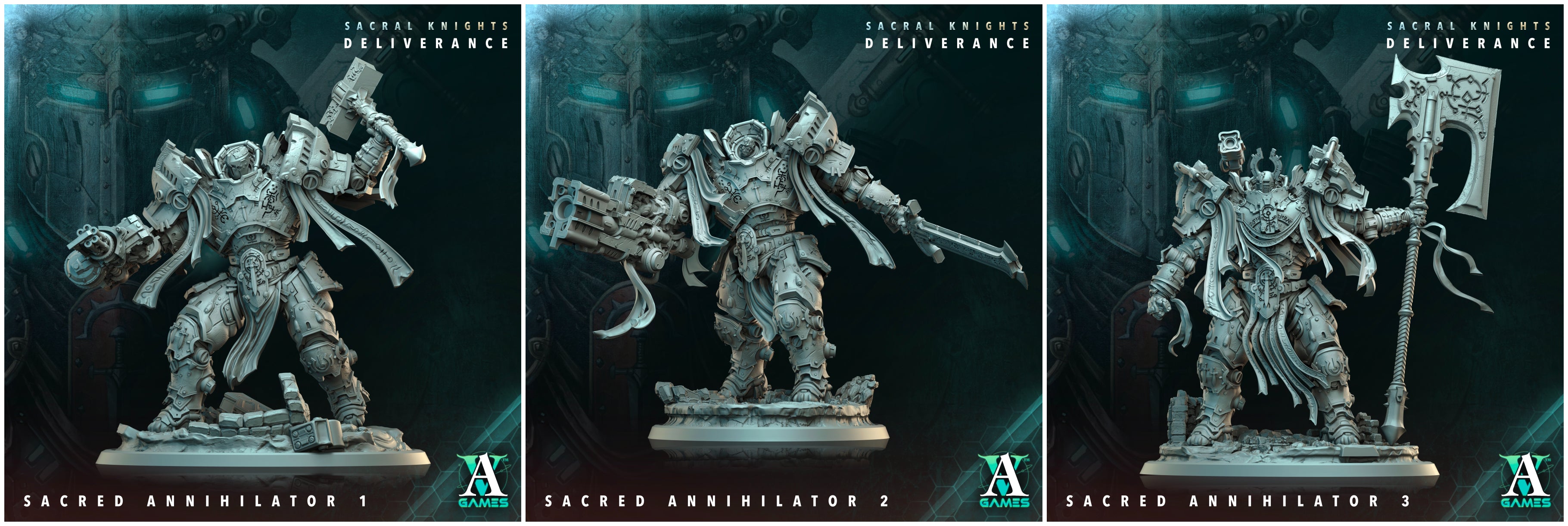 3D Printed Archvillain Games Sacred Annihilator Sacral Knights Deliverance 28 32mm D&D (Online Only)
