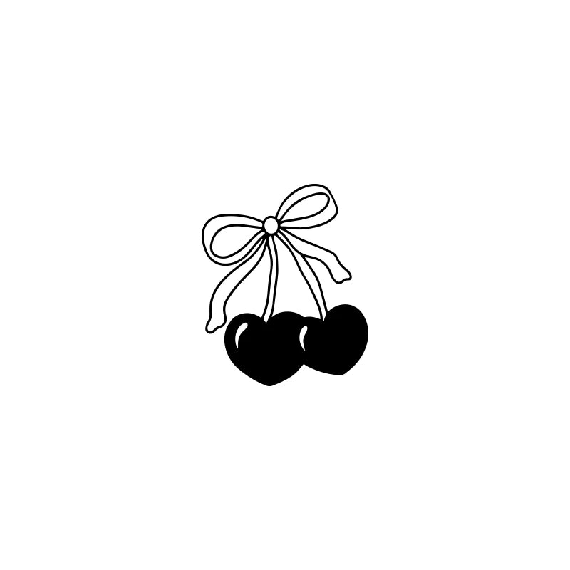 Cute Girly Cherry Bow For Car Stickers Decoration Bumper laptop Sticker Rear Window Fashion Stickers Plant Sport PVC Vinyl Decal (ONLINE ORDER ONLY)