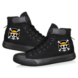 One Piece Luffy High Top Shoes: Autumn Winter Anime Sneakers (ONLINE ORDER ONLY)