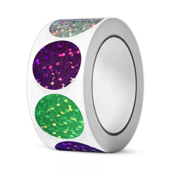100-500pcs Holographic Color Round Stickers Wedding Gift Seal Labels Decor Stickers Kids Reward Foil Star Stationery Stickers (ONLINE ORDER ONLY)