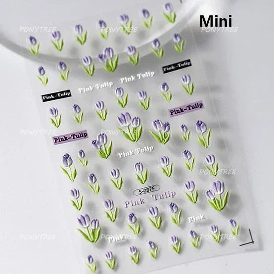 Hot Stamping Silver Rose Gold Tender Leaf Branches Flower Slash Leaves Maple Leaves Ginkgo Plant Flower Nail Art Stickers Decals (ONLINE ORDER ONLY)