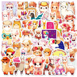 Cute Alpaca Waterproof Stickers for Luggage, Phone, Laptop, Diary, Scrapbook - 10/30/50PCS (ONLINE ORDER ONLY)
