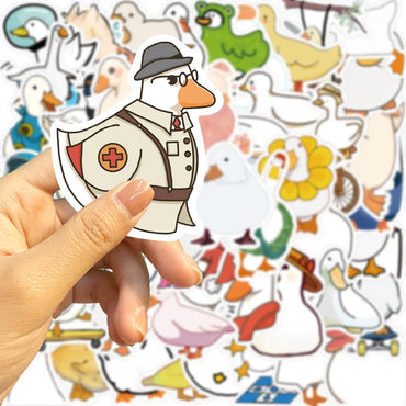 10/30/50PCS Funny Cartoon Cute Duck Stickers Animal DIY Skateboard Laptop Motorcycle Notebook Bike Graffiti Decals Kid Toys Gift (Online Order Only)