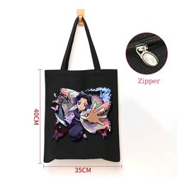 Demon Slayer Canvas Bag: Nezuko & Tanjiro Zipper Tote (ONLINE ORDER ONLY)