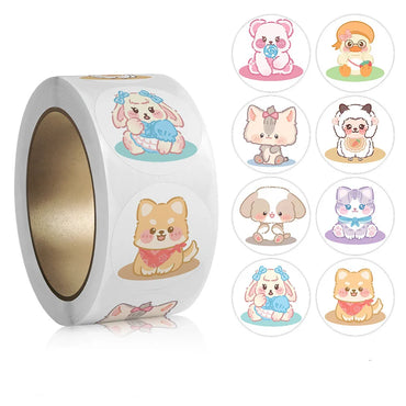 100-500pcs Cartoon Animal Children Sticker Label Cute Toy Game Adhesive Labels Sticker DIY Gift Sealing Label Decoration (ONLINE ORDER ONLY)