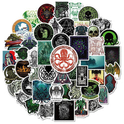 Cthulhu Mythos Horror Stickers Decal Set for Luggage Laptop Guitar Skateboard Car (ONLINE ORDER ONLY)