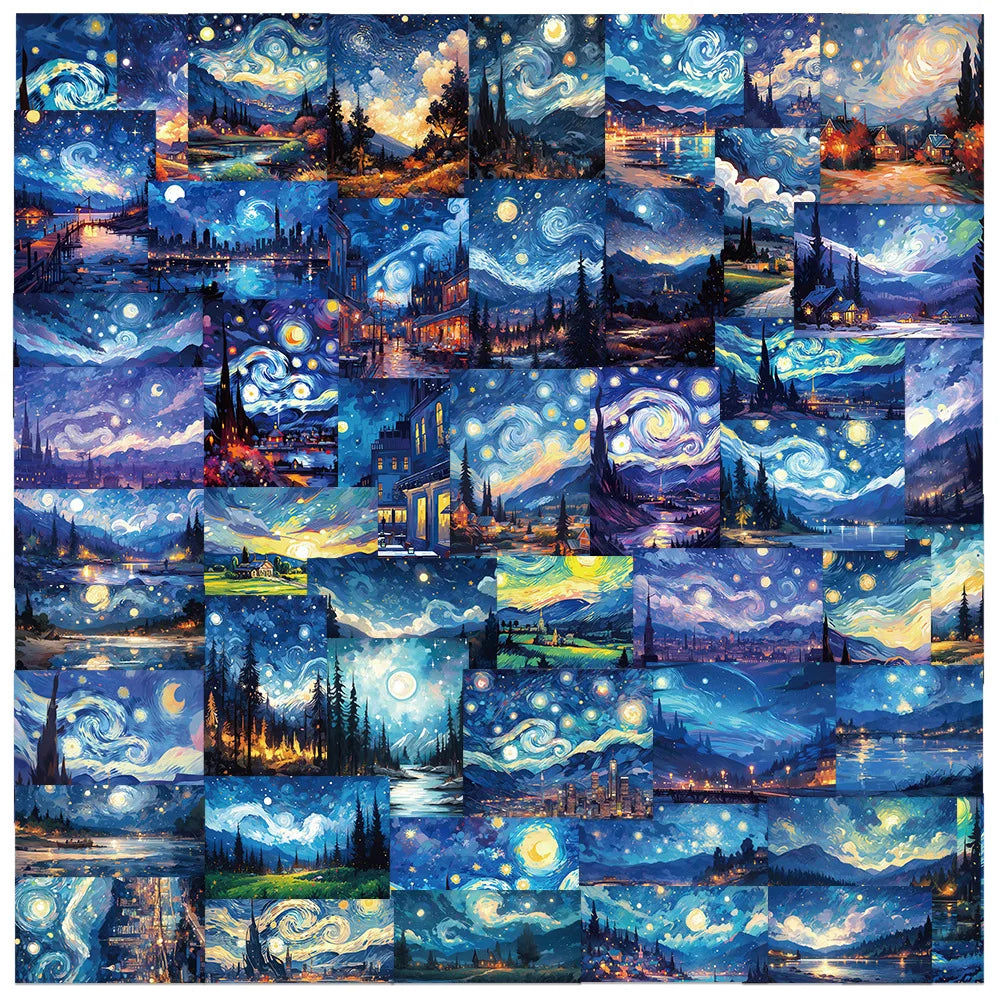 Starry Sky Stickers for Scrapbook, Luggage, Water Bottle, Phone, Laptop, Guitar - 10/25/50pcs (ONLINE ORDER ONLY)