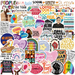 Social Justice Inspirational Stickers for Phone, Laptop, Luggage, Skateboard - 10/30/50PCS (Online Order Only)