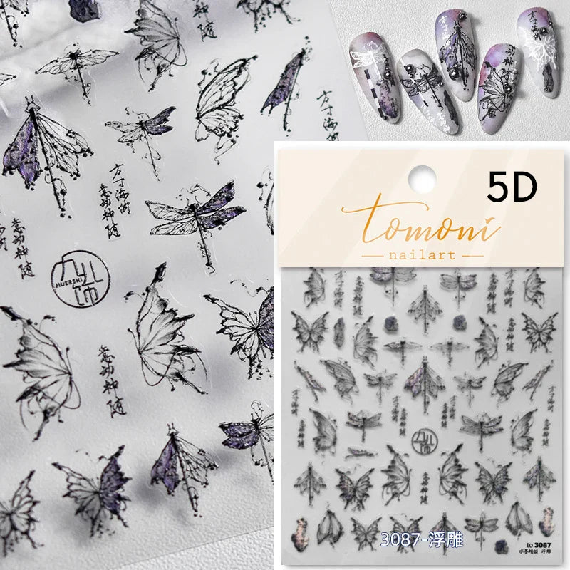 Halloween Ghost Pumpkin Bat Coffin Cat Spider Demon Jelly Self Adhesive Nail Art Sticker Terrifying Candy Candle Manicure Decals (ONLINE ORDER ONLY)