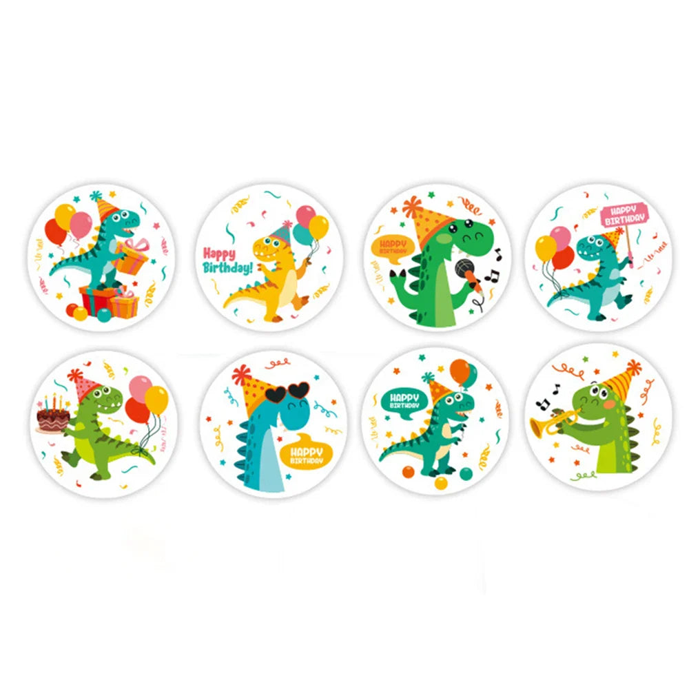 100-500pcs Round Dinosaur Stickers For Kids Teacher Reward Stickers School Supplies Animal Incentive 1inch Stationery Stickers (ONLINE ORDER ONLY)